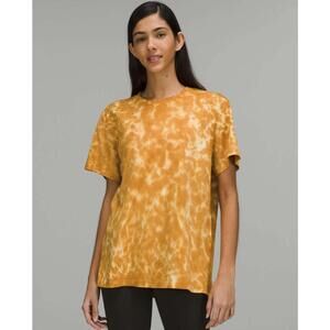 Lululemon All Yours Cotton Orange T-Shirt *Tie Dye - Size - 6